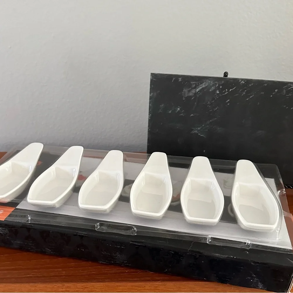 NIB - MasterClass Appetizer Servers w/ Slate Tray - Picture 4 of 6